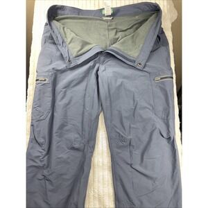 LL Bean Men's Venture Stretch Pants 38x32 Fleece Lined Blue Gray Hiking Gorpcore